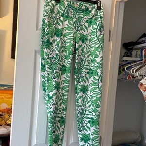 Lilly Pulitzer Luxletic Green Floral Print Women’s Pants